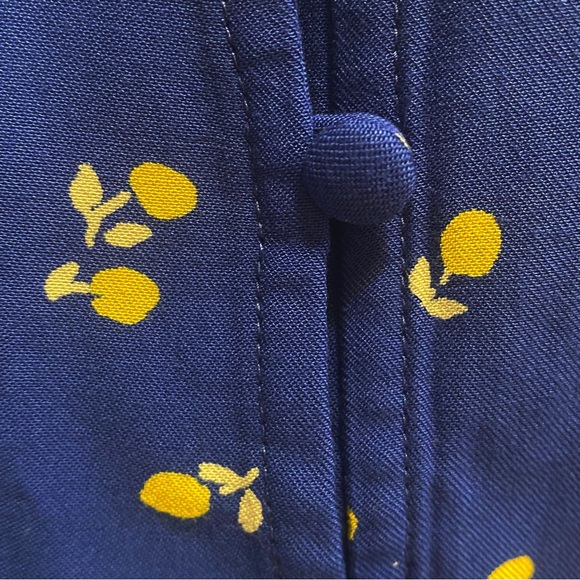 Joules Georgie Lemon Print Blouse 6 - Picture 6 of 9